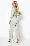 boohoo Plus Shimmer Wrap Tied Jumpsuit thumbnail 2