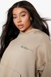 boohoo Plus Official Text Hooded Tracksuit thumbnail 4