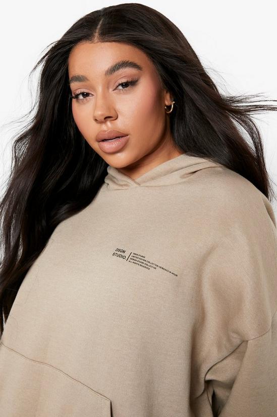 boohoo Plus Official Text Hooded Tracksuit 4