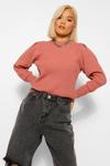 boohoo Petite Crew Neck Knitted Jumper thumbnail 1
