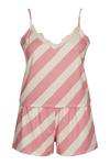 boohoo Plus Candy Cane Stripe Lace Trim Cami Top and Shorts Pyjama Set thumbnail 5