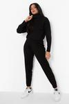 boohoo Petite Knitted Roll Neck Jumper & Jogger Co-Ord thumbnail 1