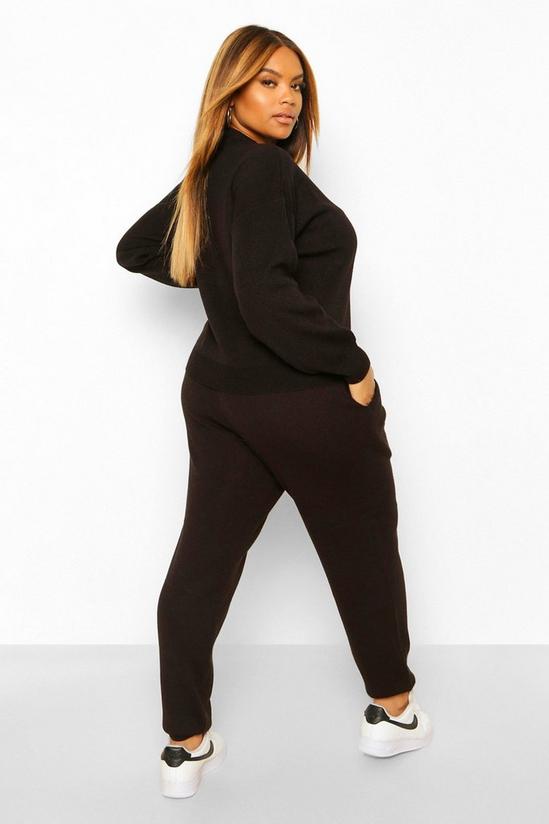 boohoo Plus Knitted Jumper And Jogger Co-Ord 2