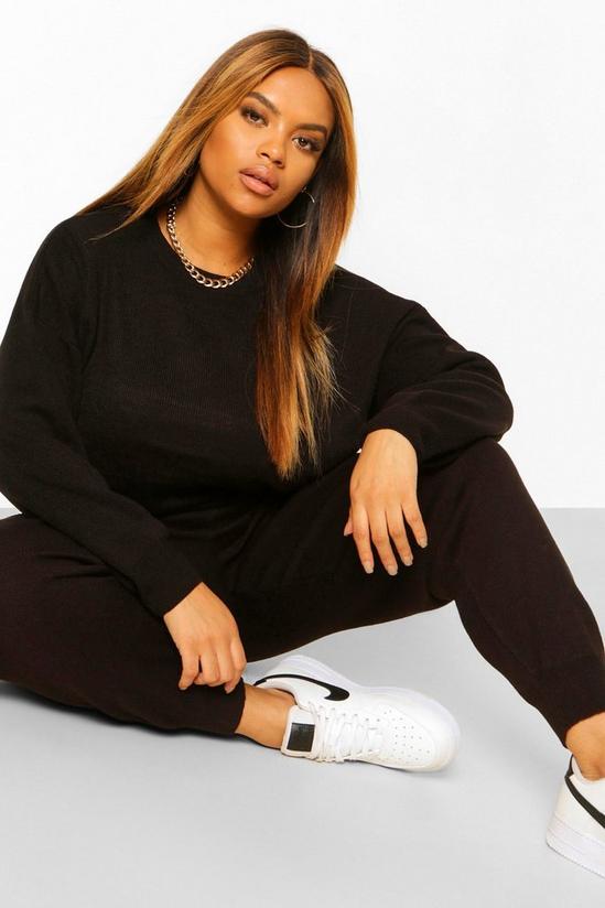 boohoo Plus Knitted Jumper And Jogger Co-Ord 3