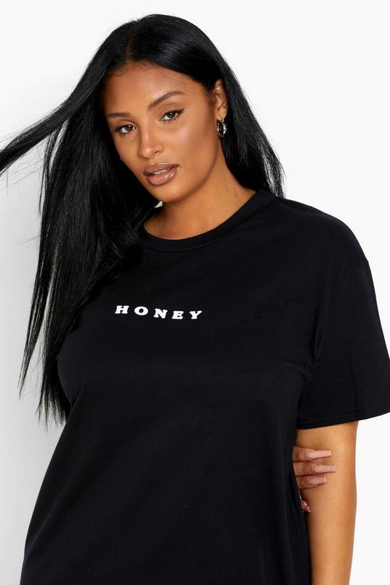 boohoo Plus Honey Oversized T-Shirt Dress 4