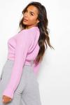 boohoo Petite Crop Knitted Button Cardigan thumbnail 2