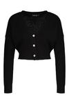 boohoo Petite Crop Knitted Button Cardigan thumbnail 3