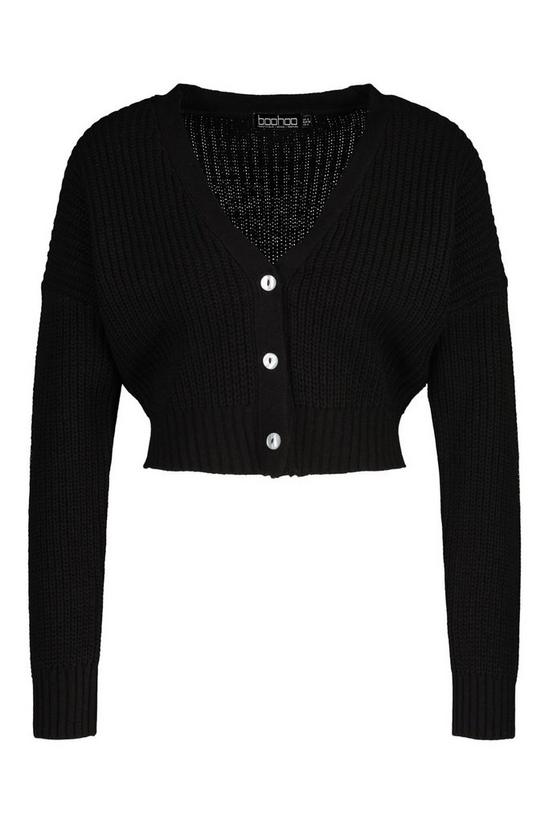 boohoo Petite Crop Knitted Button Cardigan 3