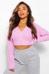boohoo Petite Crop Knitted Button Cardigan thumbnail 4