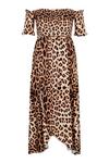 boohoo Plus Leopard Print Off Shoulder Maxi Dress thumbnail 3