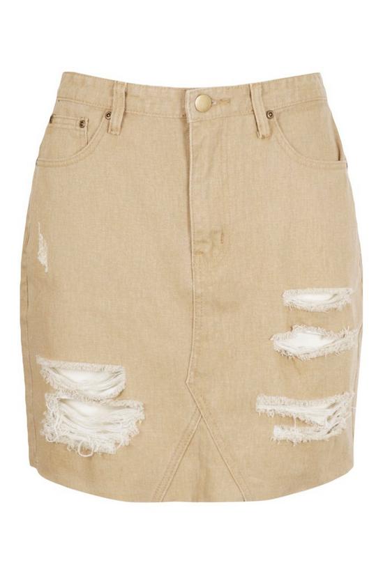 boohoo Plus Stone Washed Distressed Denim Skirt 3
