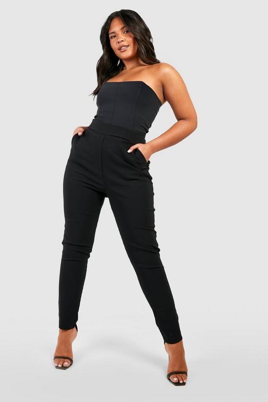 boohoo Plus Super Stretch Fitted Trousers 1
