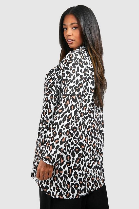 boohoo Plus Leopard Print Duster Coat 2
