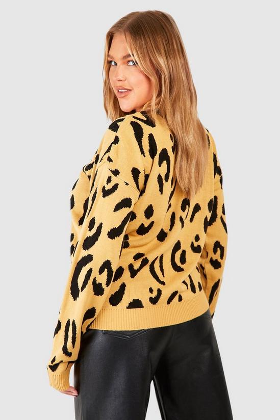 boohoo Plus Leopard Knitted Jumper 2