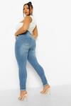 boohoo Plus Ripped Knee Stretch Skinny Jeans thumbnail 2