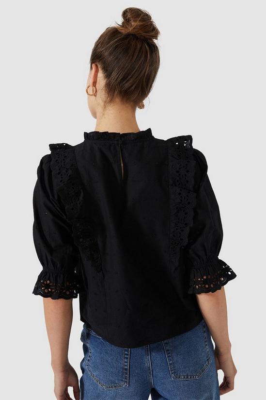 Red Herring Ruffle Broderie Blouse 3