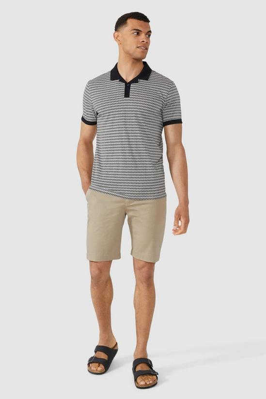 Red Herring Contrast Revere Print Polo 2