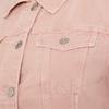 Red Herring Pink Cotton-Blend Cropped Denim Jacket thumbnail 3
