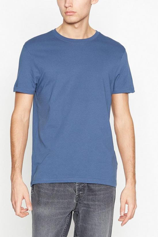 Red Herring Mid Blue Slim Fit Cotton T-Shirt 1