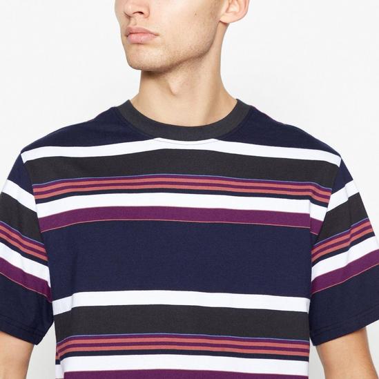 Red Herring Navy Variegated Striped Cotton T-Shirt 2
