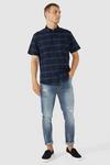 Red Herring Short Sleeve Blue Large Scale Check thumbnail 1