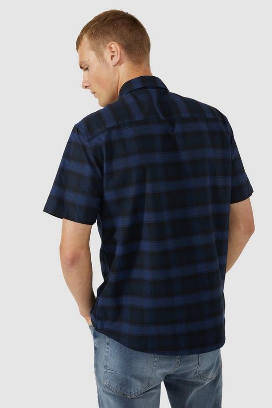 Red Herring Short Sleeve Blue Large Scale Check 3