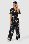 Red Herring Large Scale Floral Print Co-ord Pants thumbnail 1