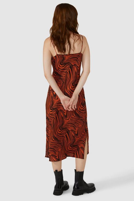 Red Herring Zebra Print Bias Cut Slip Dress 3