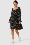 Red Herring Daisy Print Easy Fit & Flare Dress thumbnail 1