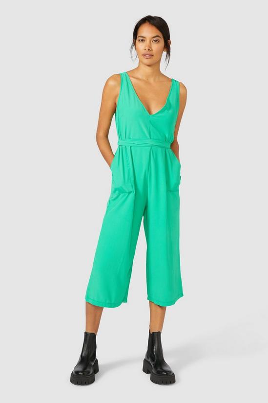 Red Herring Cropped Worker Jumpsuit 1