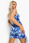 boohoo Butterfly Tie Dye Ruched Beach Dress thumbnail 2