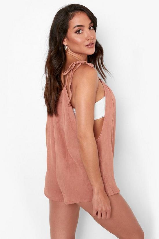 boohoo Cheesecloth Strappy Oversized Playsuit 2