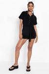 boohoo Towelling Belted Beach Playsuit thumbnail 3