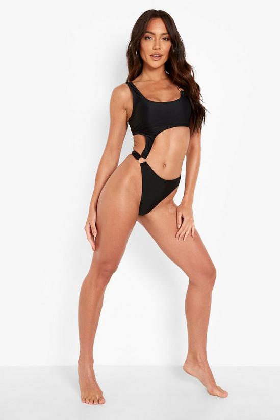 boohoo Ring Detail Cut Out Swimsuit 3