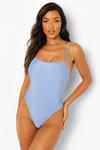 boohoo Square Neck Strappy Swimsuit thumbnail 1
