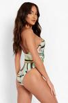 boohoo Printed Strappy Detail Printed Swimsuit thumbnail 2