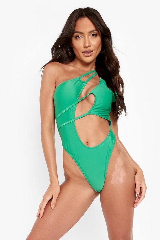 boohoo Strappy Detail Swimsuit 1