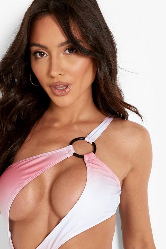 boohoo Ombre O-ring Cut Out Detail Swimsuit 4
