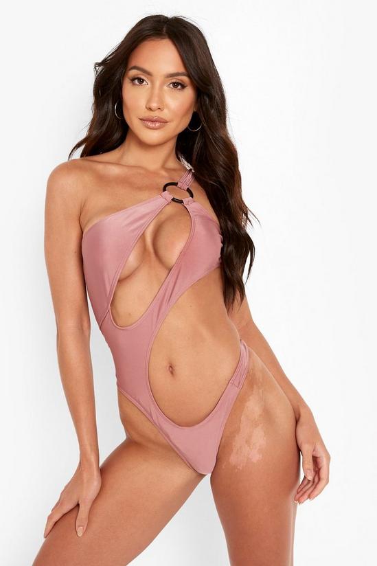 boohoo O-ring Cut Out Detail Swimsuit 1