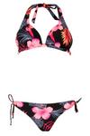 boohoo Tropical Floral Moulded Push Up Triangle Bikini Set thumbnail 3