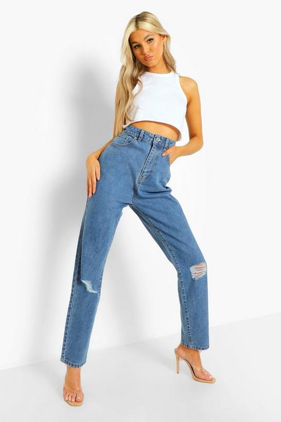 boohoo Tall Classic High Rise Distressed Mom Jeans 3