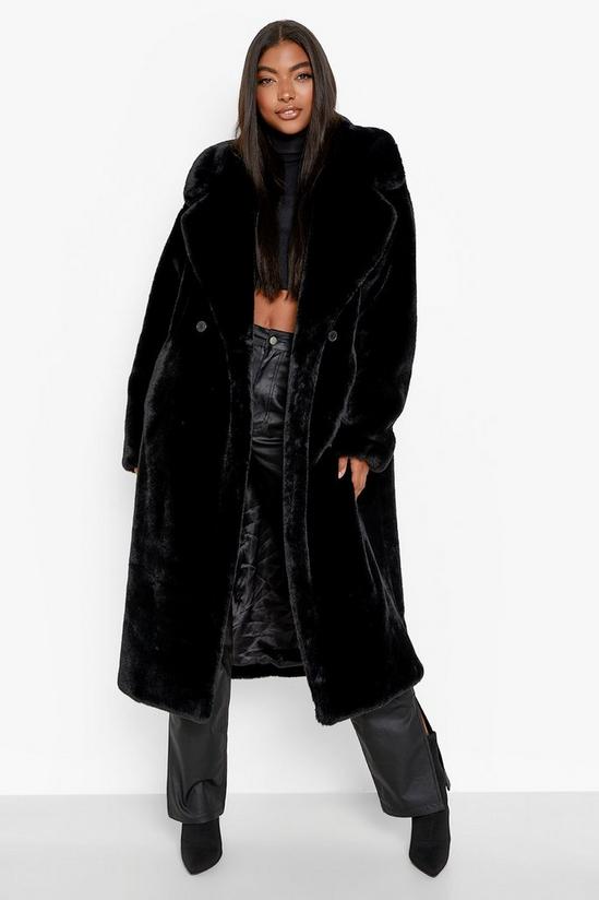 boohoo Tall Luxe Faux Fur Longline Coat 1