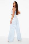 boohoo Tall Crop Top And Wide Leg Trouser Co-Ord thumbnail 2