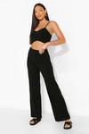 boohoo Tall Strappy Crop And Wide Leg Woven Co-Ord thumbnail 1
