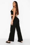 boohoo Tall Strappy Crop And Wide Leg Woven Co-Ord thumbnail 2