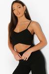 boohoo Tall Strappy Crop And Wide Leg Woven Co-Ord thumbnail 4