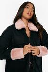 boohoo Tall Detachable Faux Fur Trim Denim Jacket thumbnail 4