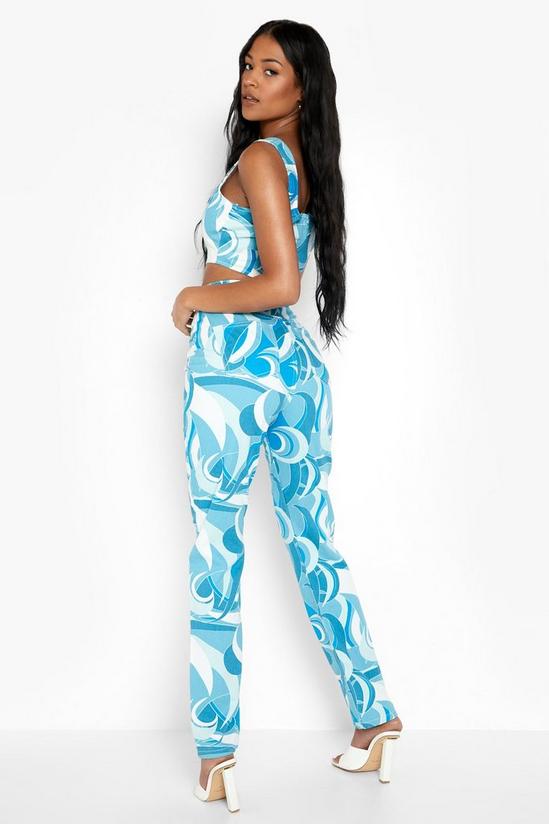 boohoo Tall Abstract Printed Boyfriend Jeans 2