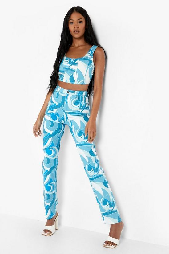 boohoo Tall Abstract Printed Boyfriend Jeans 3