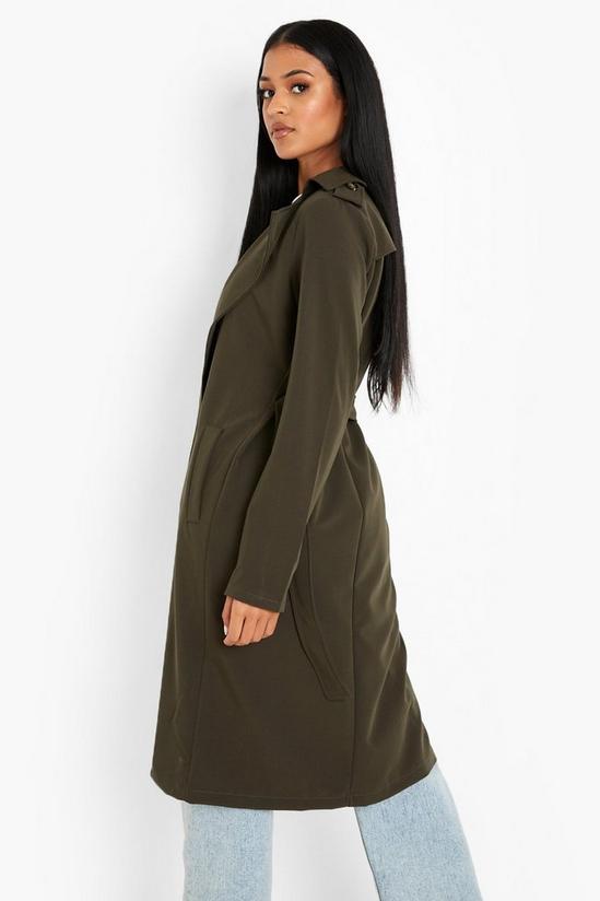 boohoo Tall Utility Button Detail Trench Coat 2